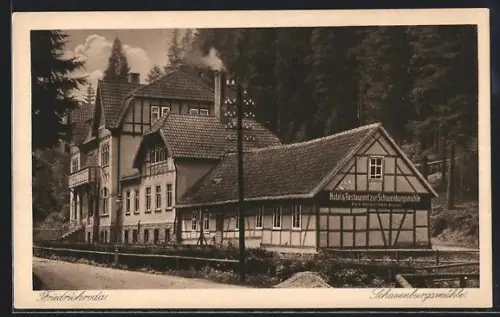 AK Friedrichroda, Gasthaus Schauenburgsmühle