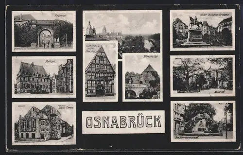 AK Osnabrück, Rathaus, Museum, Hegertor