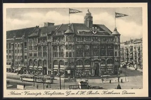 AK Berlin-Kreuzberg, Union Vereinigte Kaufstätten, Kottbusser Damm, Warenhaus