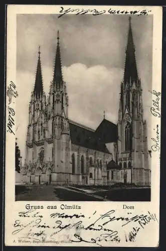 AK Olomouce, Dom von der Strasse aus