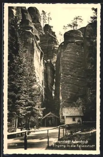 AK Adersbach, Eingang in die Felsenstadt