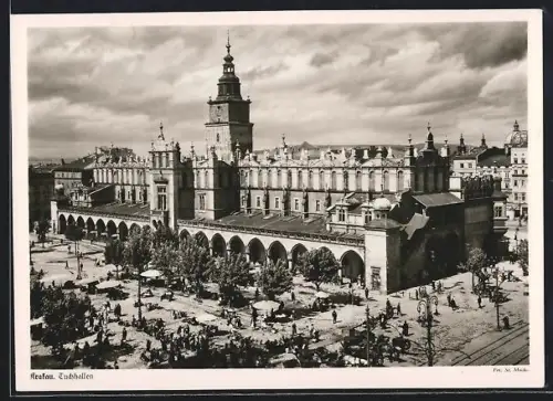 AK Krakau, Tuchhallen aus der Vogelschau