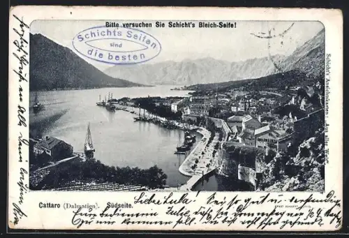 AK Cattaro /Dalmatien, Panorama, Südseite