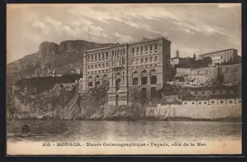 AK Monaco, Musée Océanographique, Facade, côté de la Mer