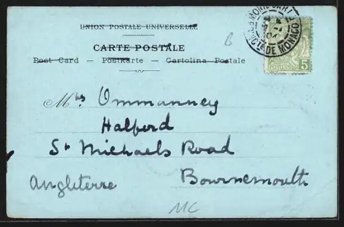 Künstler-AK Monaco, Le Rocher