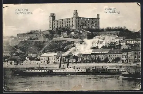AK Pressburg, Blick zum Schlossberg