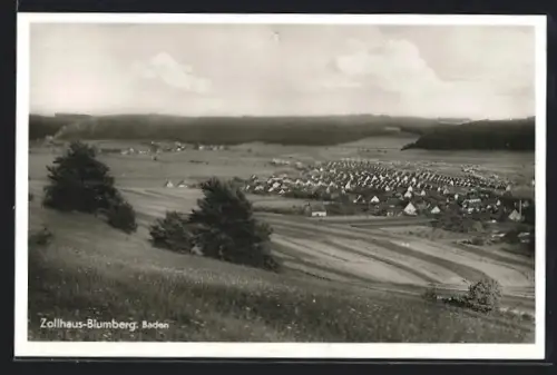 AK Zollhaus-Blumberg /Baden, Panoramaansicht des Ortes und Umgebung