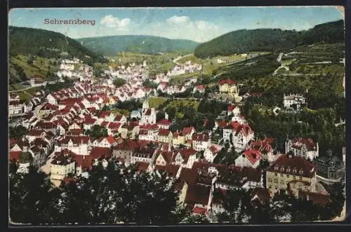 AK Schramberg, Stadtansicht im Tal