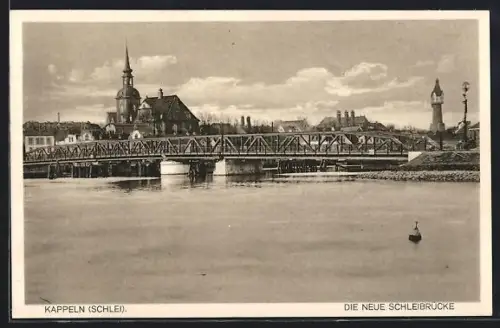 AK Kappeln /Schlei, Die neue Schleibrücke