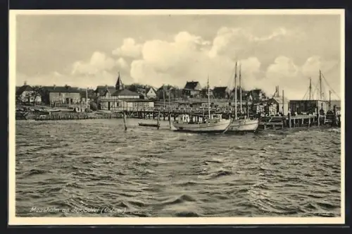AK Maasholm an der Schlei, Hafen mit Fischerbooten