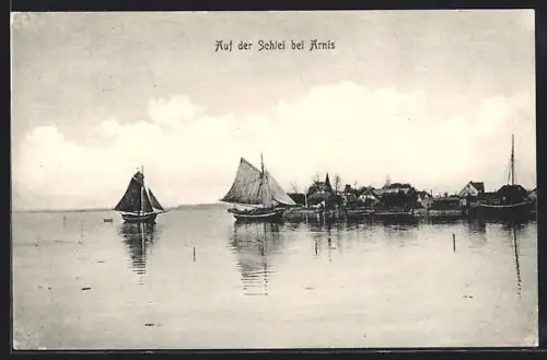 AK Arnis /Schlei, Segelboote, Ortsansicht