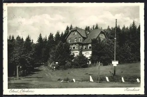 AK Elend /Harz, Hotel-Pension Harzhaus