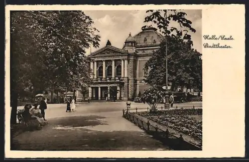 AK Halle /Saale, Stadttheater