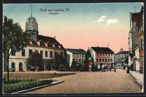 AK Landau /Pfalz, Postplatz