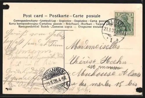 AK Rastatt, Rathaus-Vorderansicht, Alexiusbrunnen