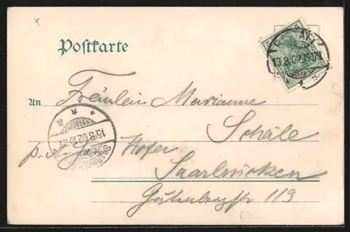 AK Rastatt, Johannisbrunnen, Postamt