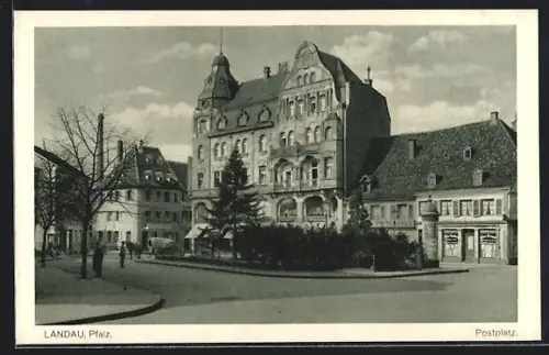 AK Landau /Pfalz, Postplatz