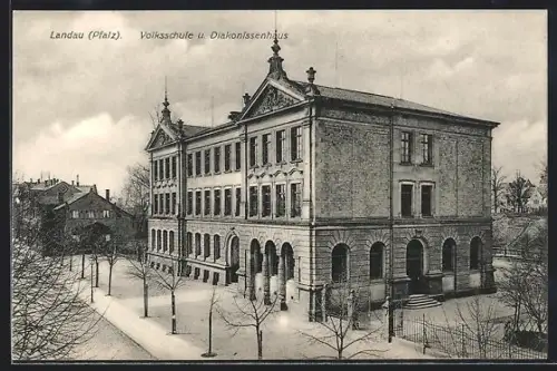 AK Landau /Pfalz, Volksschule, Diakonissenhaus