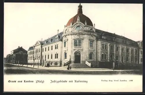AK Landau /Pfalz, Justizgebäude mit Kaiserring