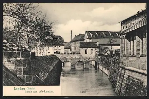 AK Landau /Pfalz, Partie aus Alt-Landau