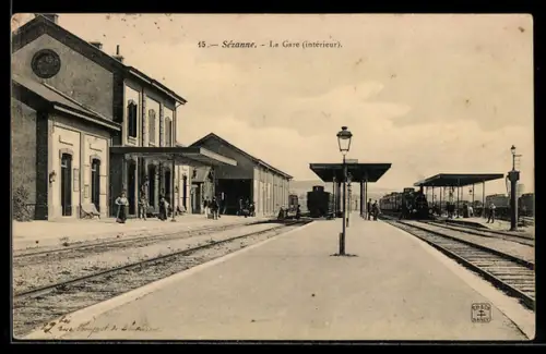 AK Sézanne, Intérieur de la gare
