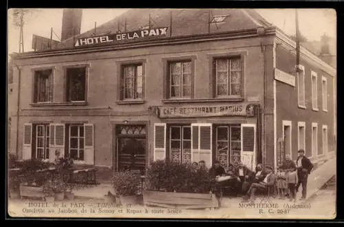 AK Monthermé /Ardennes, Hotel de la Paix