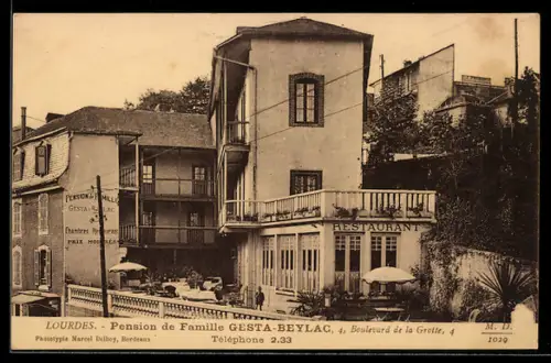 AK Lourdes, Pension de Famille Gesta-Baylac, Boulevard de la Grotte, 4