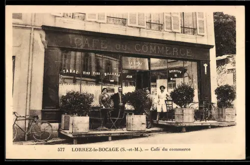 AK Lorrez-le-Bocage /S.-et-M., Café du commerce
