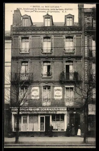 AK Le Havre, Hotel du Boulevard, prop. Malherbe