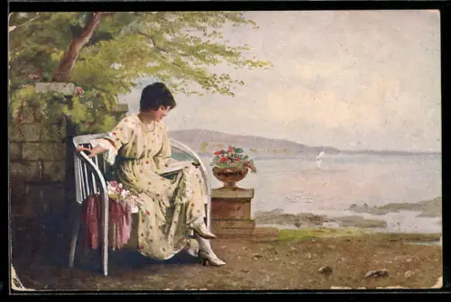 Künstler-AK sign. R. von Roeder: Meeresstille