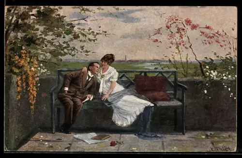 Künstler-AK sign. Thiel: Des Lebens Mai !