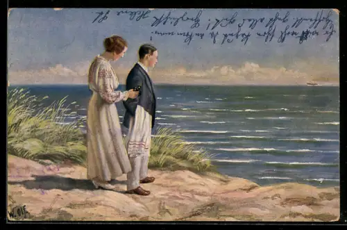 Künstler-AK sign. W. Olf: Sonnige Tage am Meer