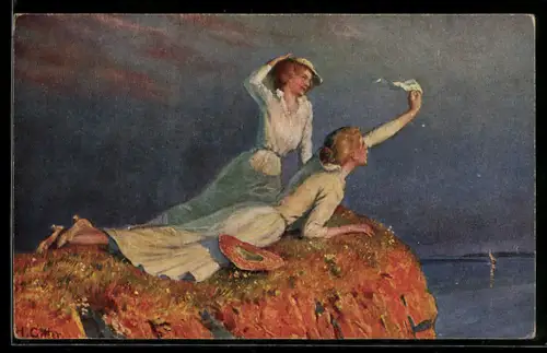 Künstler-AK sign. H. Gitter: Letzter Abschiedsgruss