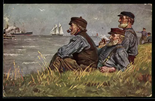 Künstler-AK sign. Raupp: An der Waterkant