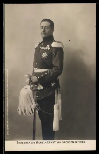 AK Grossherzog Wilhelm Ernst von Sachsen-Weimar in Uniform
