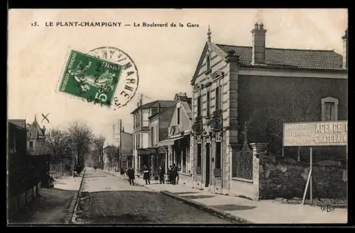 AK Le Plant-Champigny, Le Boulevard de la Gare