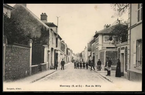 AK Mennecy /S. et O., Rue de Milly