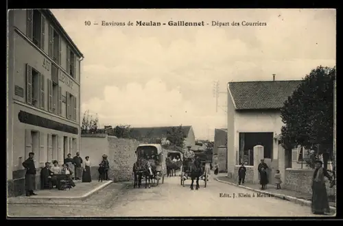 AK Meulan-Gaillonnet, Départ des Courriers