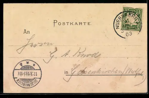 Lithographie Nürnberg, Gasthaus Rathskeller, Innenansicht