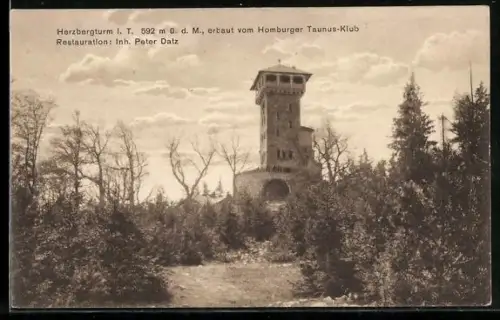AK Herzberg i. T., Restaurant Herzbergturm von Peter Datz