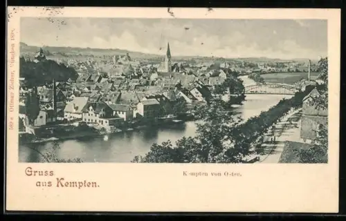 AK Kempten, Ortsansicht von Osten
