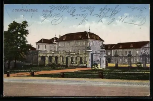 AK Ludwigsburg, Schloss, Panorama