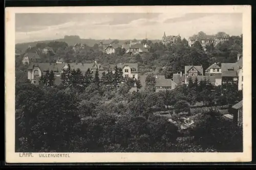 AK Lahr, Villenviertel aus der Vogelschau