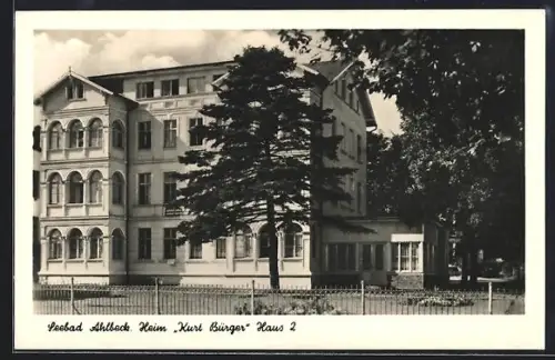 AK Ahlbeck / Ostseebad, Heim Kurt Bürger, Haus 2