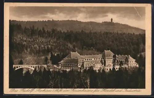 AK Wildpark bei Stuttgart, Rudolf-Sophien-Stift, Ferienheim für Handel und Industrie, Aussichtsturm