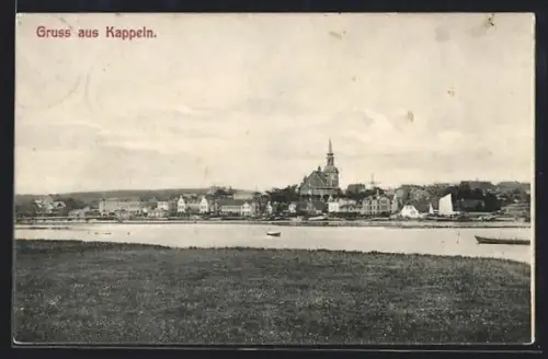 AK Kappeln, Ortsansicht mit Kirche