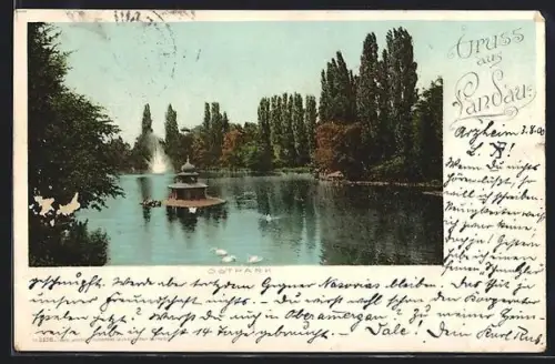 AK Landau, Teich im Ostpark