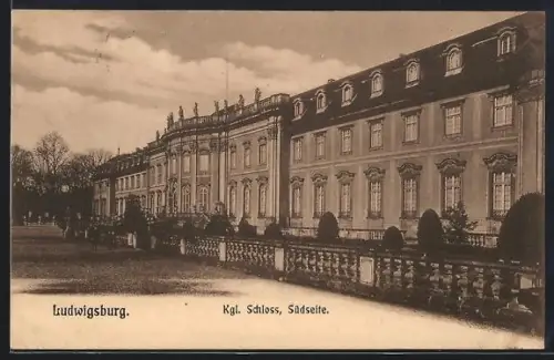 AK Ludwigsburg, Kgl. Schloss, Südseite