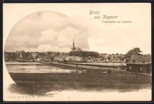 AK Kappeln, Totalansicht des Ortes