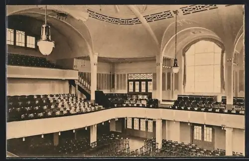 AK Landau, Festhalle, Grosser Saal, Seitenansicht